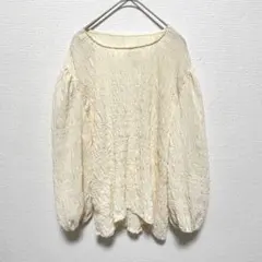 LAUIR 長袖 ブラウス アイボリー Lサイズ