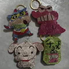 クレヨンしんちゃん ビーズキーホルダー4個セット