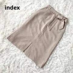 インデックス タイトスカート【L】ベルトつき ベージュ秋冬 きれいめ