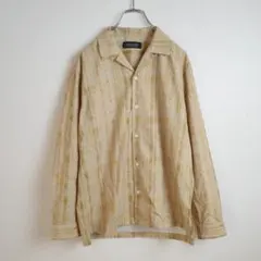 【古着・サイズS】NANO UNIVERSE 開襟シャツ オープンカラー 長袖