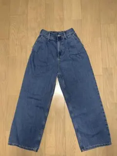 GU ワイドレッグデニム サイズS（140）