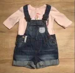 H&M デニムショートオール