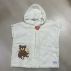 妖精の森ホワイト ベビーバスローブ フード付き