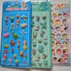 ぷくぷくシール　キャンディジェムシール　トイ・ストーリー　モンスターズインク