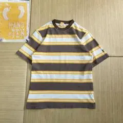 90s ハンテン hang ten ボーダー Tシャツ 鹿の子 シングル Mのサムネイル