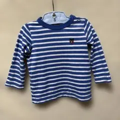 DOUBLE.B 長袖ボーダーTシャツ 80