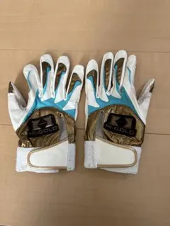 HI-GOLD バッティング用手袋 ホワイト/ゴールド