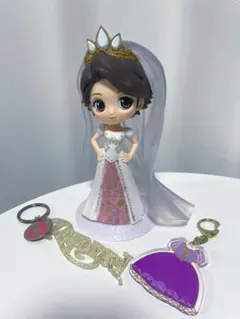 Qposket ディズニープリンセス ラプンツェル フィギュア おまけピンバッジ