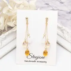 ▷716＊3カラー チェコビーズ ピアス・イヤリング ハンドメイド