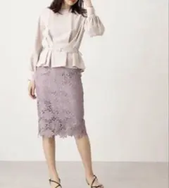 N.Natural Beauty Basic ケミカルレースタイト スカートのサムネイル