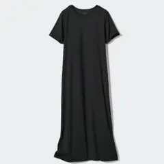 UNIQLO ユニクロ エアリズムコットンブラワンピース 黒 ブラック2