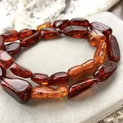 【H1668】なめらかな琥珀 ネックレス バルチックアンバー