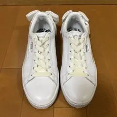 PUMA BASKET スニーカー ホワイト リボン