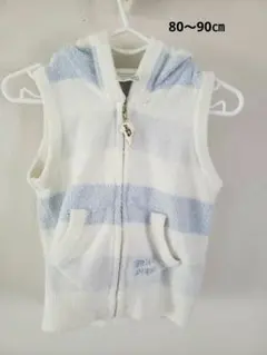 ジェラートピケフード付きベスト