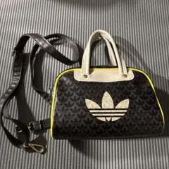adidas ハンドバッグ 黒/白/黄