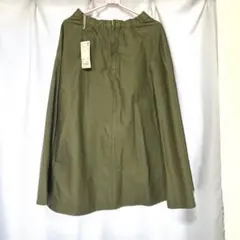 カーキ スカート ミモレ丈 レディース ユニクロ 新品 タグ付き