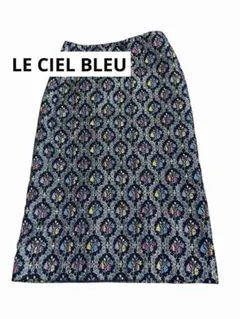 LE CIEL BLEU タイトスカート 花柄 ゴブラン織りのサムネイル