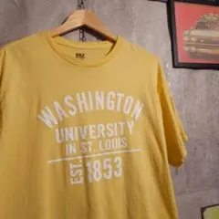 カレッジ Tシャツ L イエロー ワシントン大学 セントルイス US古着