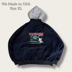 USA製 90s TOBYHANNA ARMY DEPOT 両面企業ロゴXL 紺のサムネイル
