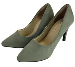 SG1779-30 新品 パンプス ハイヒール スエード調 24.5cm ミント