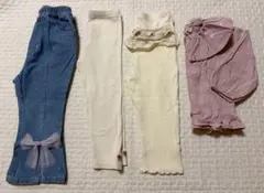 キッズ 女の子 ボトムス 4点セット まとめ売り ディズニープリンセス