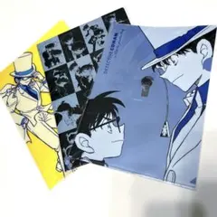 コナン探偵社　クリアファイル　怪盗キッド　工藤新一　コナン　グッズ　限定
