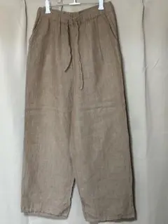 SM2 サマンサモスモス　リネン100% イージーワイドパンツ　F