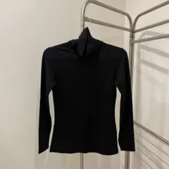 [未使用]UNIQLO/ヒートテックウルトラライトタートルネックT/黒/S
