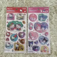 ポップデコパーティー　わたあめカプセルシール　キティ　マイメロディ　2点セット