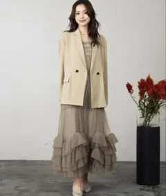 【本日限定価格】ボリュームチュールジャケットセットドレス パーティードレス