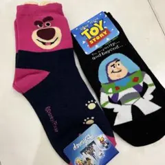 Disney トイストーリー バズ ロッツォ くま 靴下 レディース 2足