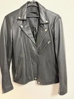 STUDIOUS ブラック ダブルライダースジャケット