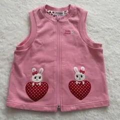 ミキハウス キッズベスト ピンク 100