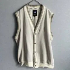 【ルコックスポルティフ】GOLF COLLECTION ホワイト ベージュベスト