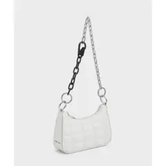 チャールズアンドキース キルテッドチェーンショルダーバッグ