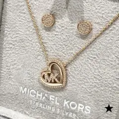 MICHAEL KORS マイケルコース ハート型ネックレスとイヤリングセット