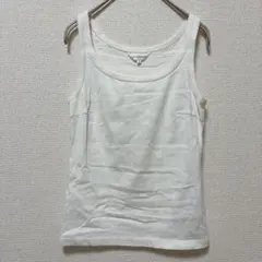 M-PREMIER 【36】ホワイト トップス　タンクトップ レディースS相当のサムネイル