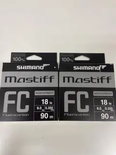 シマノ　マスティフFC 18LB 2セット　フロロカーボン　バス釣りラインのサムネイル