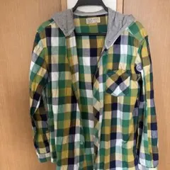 Glove House フード付きネルシャツ チェック柄
