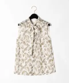 極美品♡GRACE CONTINENTAL レオパードプリント ボウタイブラウス