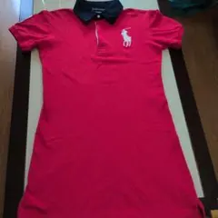 Ralph Lauren ポロワンピース 赤 XL　20179レディース
