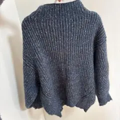 EMODA リブ編み ニットセーター Fサイズ ダークブルー