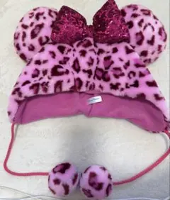 ディズニー ミニーヒョウ柄ピンク　ファンキャップ