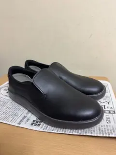 HIGRIP ブラック スリッポンシューズ