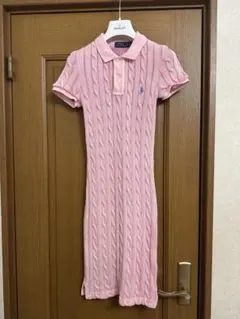 (備品)Polo Ralph Lauren ピンク 半袖ロングワンピース