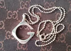 GUCCI Gロゴ ネックレス シルバー