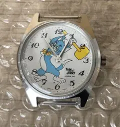 キズあり【トムとジェリー】腕時計　本体のみ　昭和レトロ　ヴィンテージ　日本製 キズあり【TOM&JERRY/トムとジェリー】腕時計 昭和レトロ 日本製