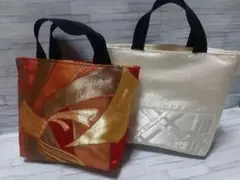 ハンドメイド帯リメイクバックトートバック2点No.154