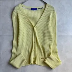 美品✨ブルーレーベルクレストブリッジ リブVネックカーディガン イエロー 38