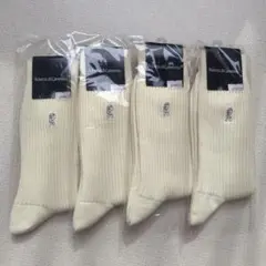 ロベルタディカメリーノ　ソックス4足　オフホワイト　アイボリー　紳士靴下